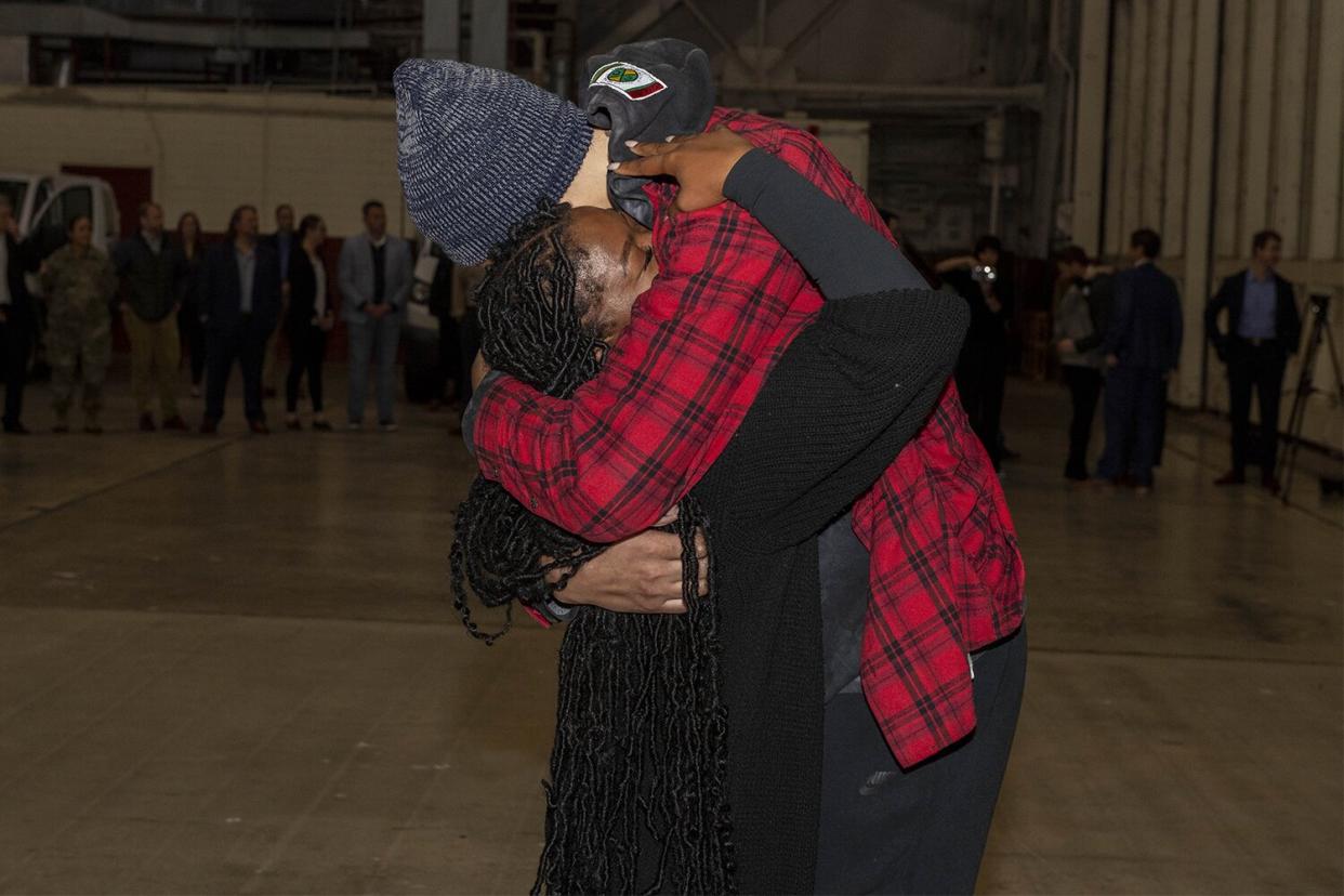 Brittney Griner Reintegration after release from a Russian Jail. Reunion with wife Cherelle, December 10, 2022. Fort Sam Houston Credit: Miguel Negron/U.S. ARMY SOUTH