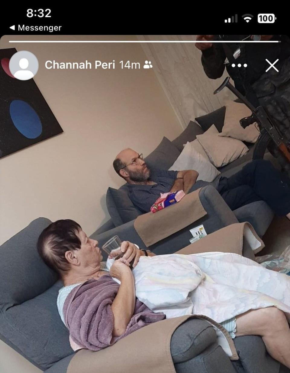 Channah Peri's Facebook story, posted by the Hamas terrorists believed to have taken her hostage (Channah Peri)