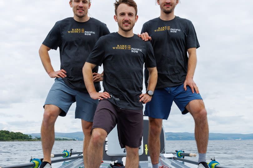 The Maclean brothers practicing rowing in Campbeltown