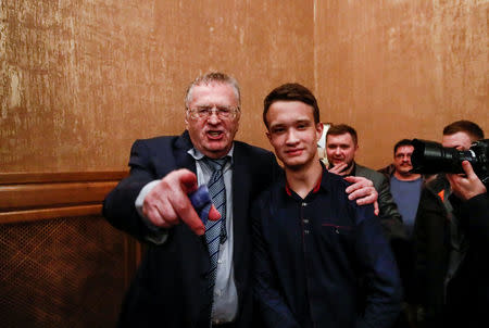 Svyatoslav Lomakin, 19, student and supporter of presidential candidate Vladimir Zhirinovsky, poses for a picture in Tula, Russia, January 26, 2018. "There's something of a shift, but I want real changes, which will improve our lives," said Lomakin. "I want there to be more opportunities for the young, so they can really make the most of their lives." REUTERS/Maxim Shemetov