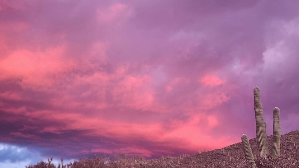 <div>What a stunning and colorful sunset over Black Mountain in Cave Creek! Thanks so much to Stephanie Meier for sharing</div>