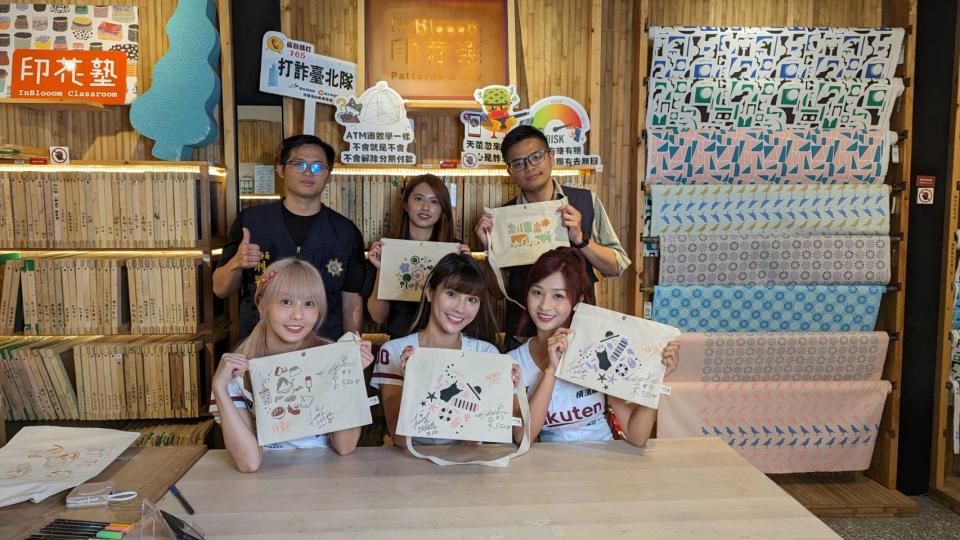 宣導活動於浪live及樂天女孩Rakuten Girls梔梔、琳妲、紫庭（下左至右）官方平台同步播出。（記者黃荷琇 翻攝）