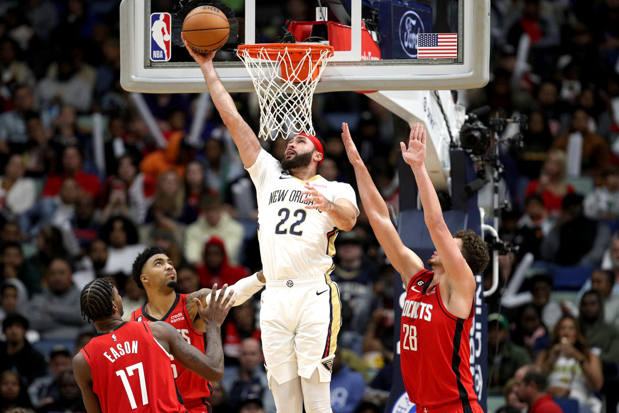 Larry Nance Jr. has been a solid fantasy contributor with the Pelicans battling injuries. (Photo by Sean Gardner/Getty Images)