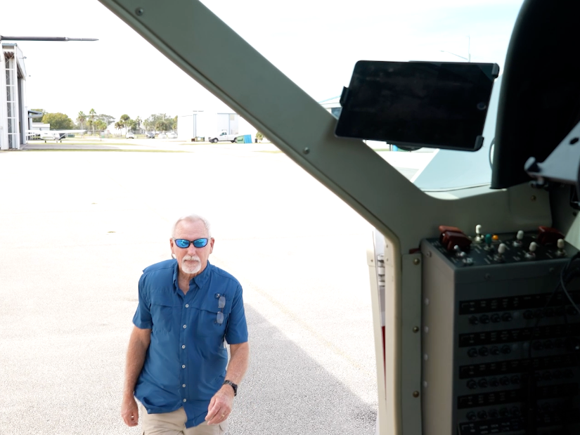 Der Pilot Ken Allen erlitt ein Aneurysma, während er sein Flugzeug flog. - Copyright: Courtesy of Palm Beach Gardens Medical Center