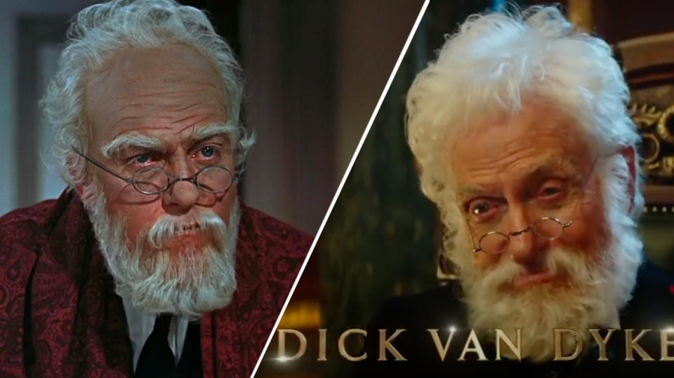 Dick Van Dyke in in the original <i>Mary Poppins</i> and in <i>Mary Poppins Returns</i> (Disney)