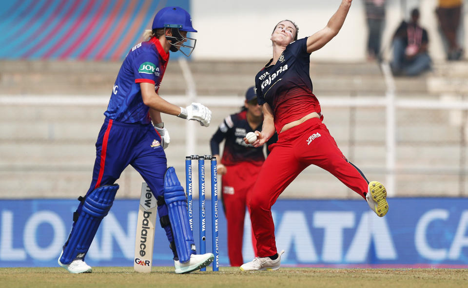 Ellyse Perry, pictured here in action for Royal Challengers Bangalore in the WPL.