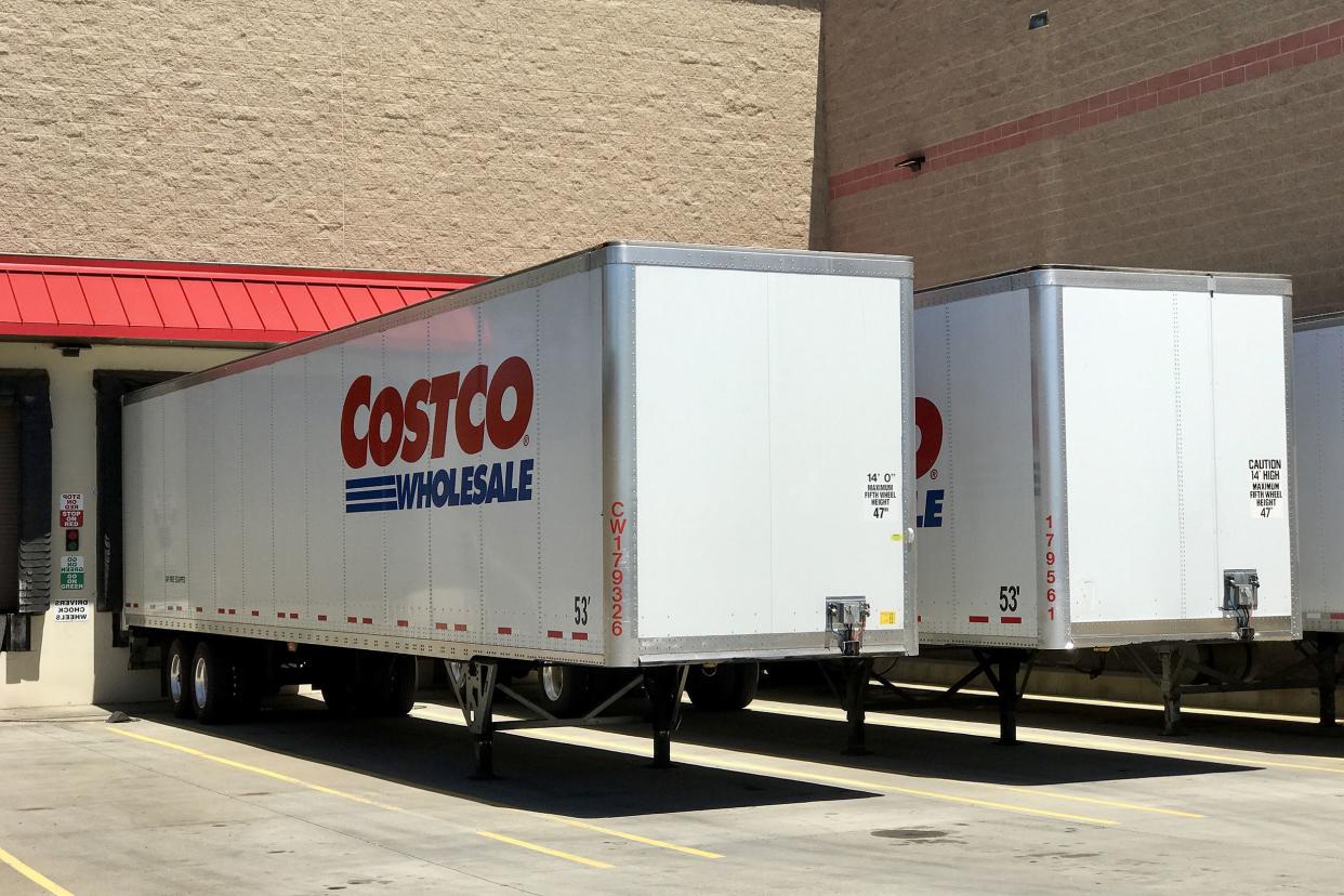 Truck loading docks at Costco.