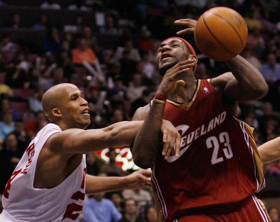 擁有17年NBA球員資歷的Richard Jefferson表示LeBron James比Kobe Bryant更難防守。（REUTERS/Ray Stubblebine）