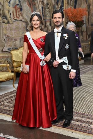 <p>Jonas EkstrÃƒÂ¶mer/TT/Shutterstock</p> Princess Sofia and Prince Carl Philip at the King's Nobel Dinner on Dec. 11.