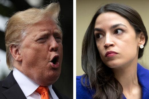 Trump praises AOC about VA healthcare — before completely contradicting her