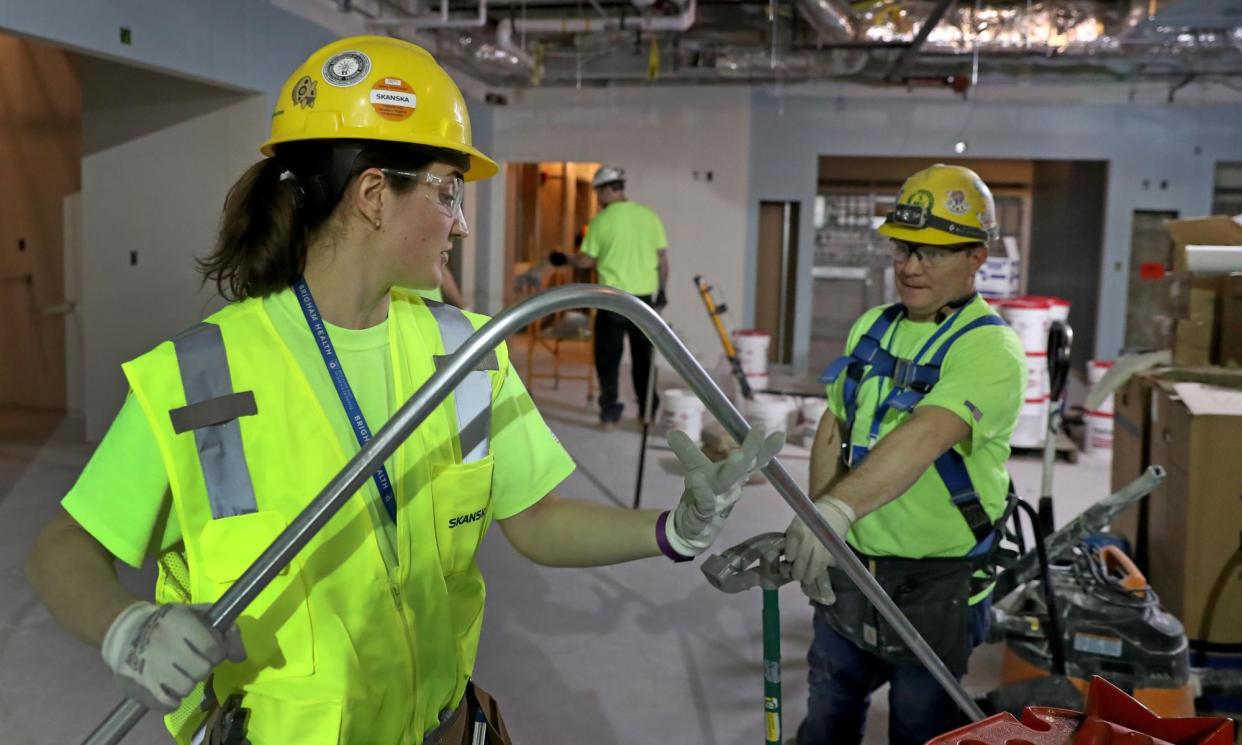 <span>‘The construction and contracting field is a great career path for gen-Zers, and that’s great news for many of my clients in this industry.’</span><span>Photograph: Boston Globe/Getty Images</span>