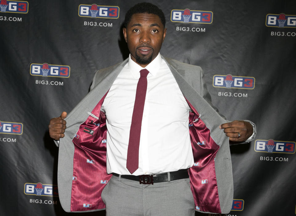 Roger Mason Jr. flashed a custom suit at the BIG3 Championship in Las Vegas this past August. (AP)