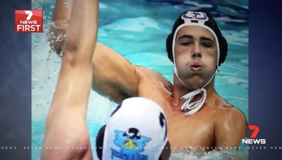 Nick Dempsey had already represented Australia in the junior water polo team when he suffered a spinal injury. Source: 7 News