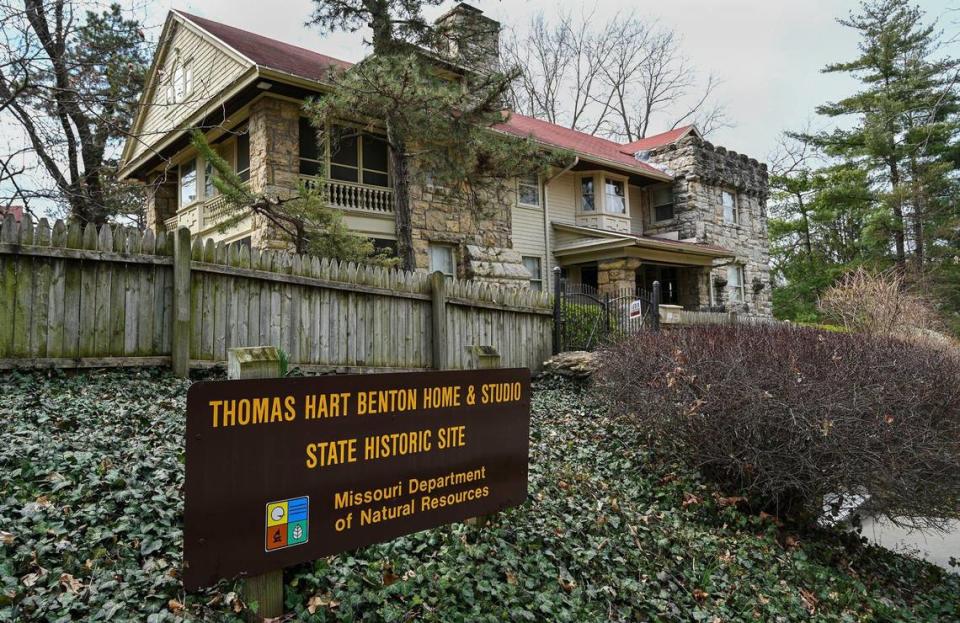 The Thomas Hart Benton Home and Studio in the Roanoke neighborhood of Kansas City is a state historic site. Tours show where the Missouri artist worked and lived.