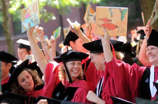 Harvard University students at the School of Education at their graduation ceremony in Cambridge, Massachusetts in June 2009. US and British institutions once again dominate an annual worldwide league table of universities published Thursday, but there is a fresh name at the top, unseating long-time leader Harvard