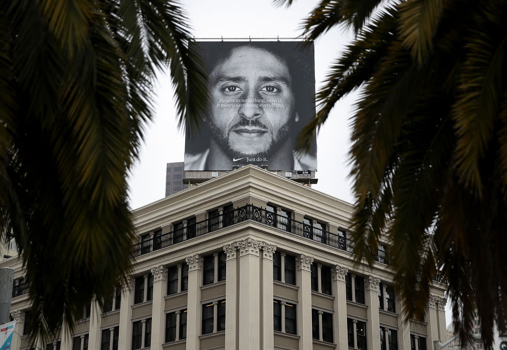 As short-term gains and losses fail to provide an accurate gauge of Nike’s Colin Kaepernick campaign, CEO Mark Parker remains confident. (Getty)