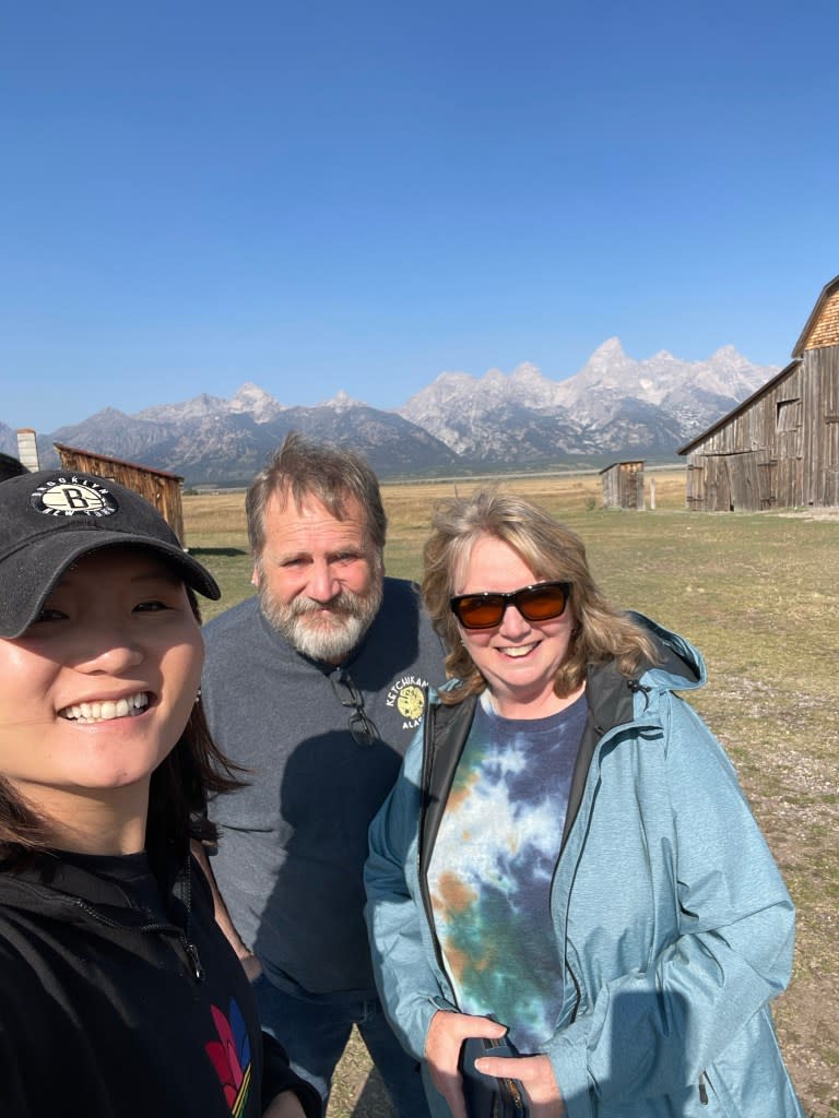 Witherite is photographed with her parents, Tim and Debbie.