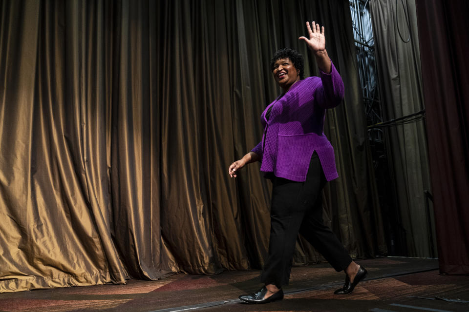 Stacey abrams Entering Stage 