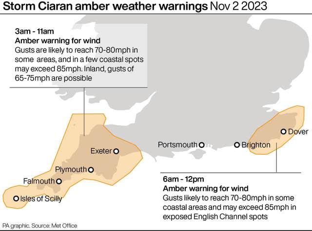 WEATHER Ciaran