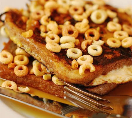 Peanut Butter Cheerio-Crusted French Toast