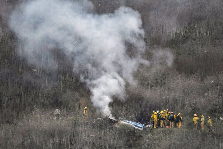 El lugar en el que cayó el helicóptero que trasladaba a Kobe Bryant, una zona de difícil acceso en California (DPA/)