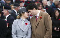 <p>Sharing a moment during Remembrance Day ceremonies at the National War Memorial<span> in Ottawa, Canada</span></p>