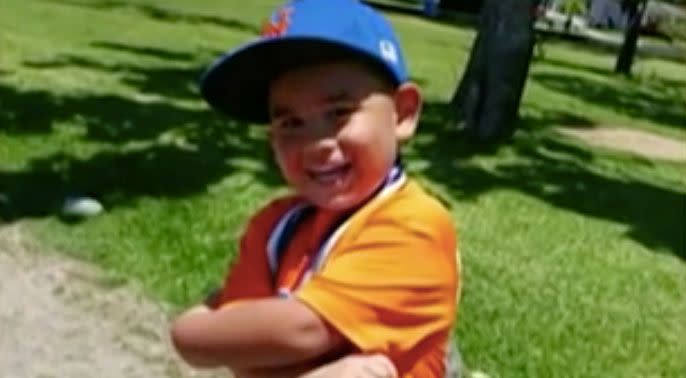 Frankie Delgado died from a rare condition called 'dry drowning'. Photo: 7 News