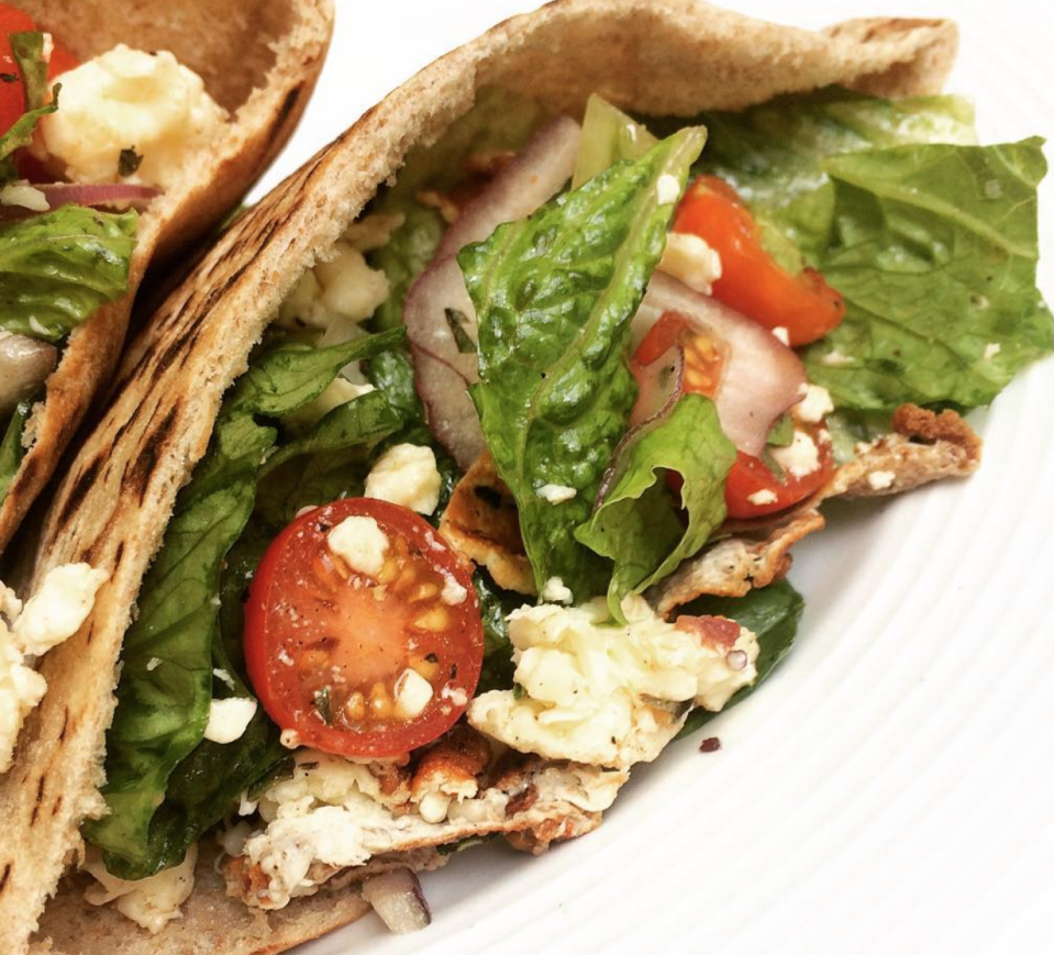 Grilled Greek Salad Pitas