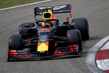 FILE PHOTO: Formula One F1 - Chinese Grand Prix - Shanghai International Circuit, Shanghai, China - April 13, 2019 Red Bull's Max Verstappen in action during qualifying REUTERS/Thomas Peter/File Photo