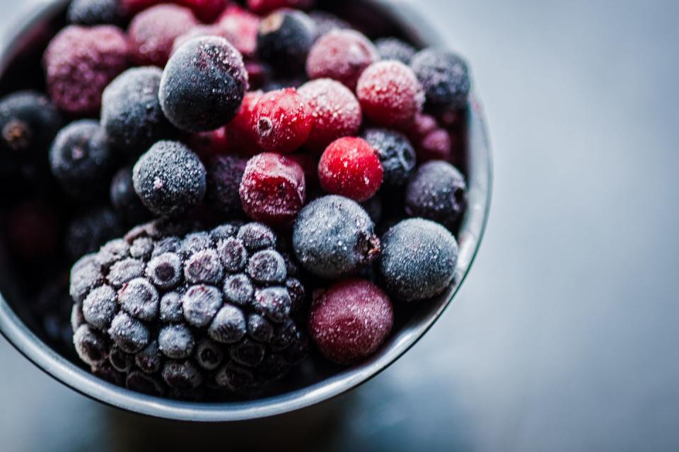 Freeze pre-cut fruit combos for smoothies.