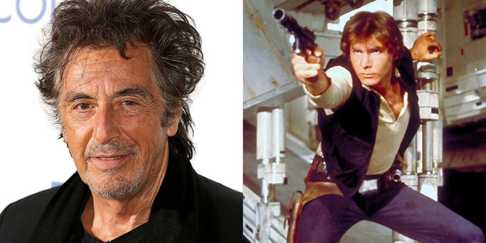 Al Pacino – Han Solo (Harrison Ford) in <i>Star Wars Episode IV: A New Hope</i>