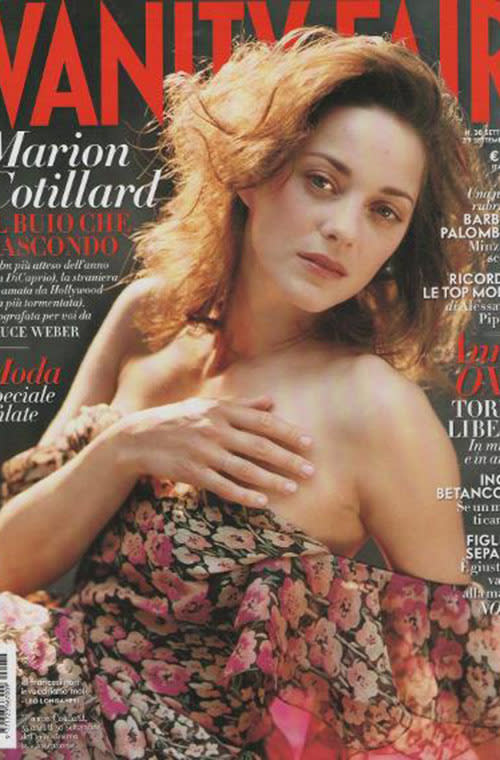 Marion Cotillard on the September 2011 issue of Italian "Vanity Fair."