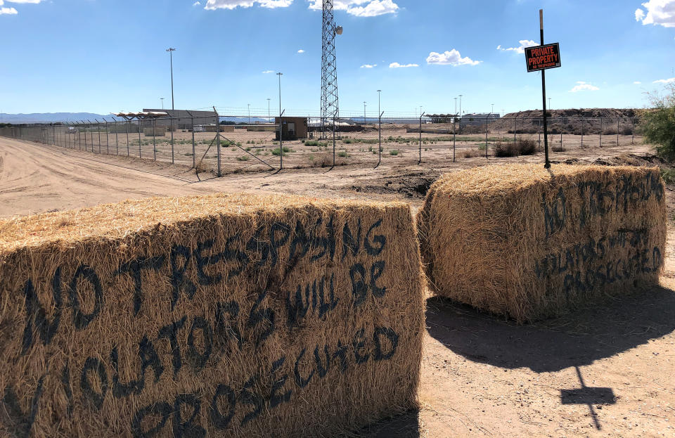 <p>Signs are seen at a U.S. Customs and Border Patrol facility that is used to house immigrant children in Fabens, Texas, June 18, 2018. (Photo: Jon Herskovitz/Reuters) </p>