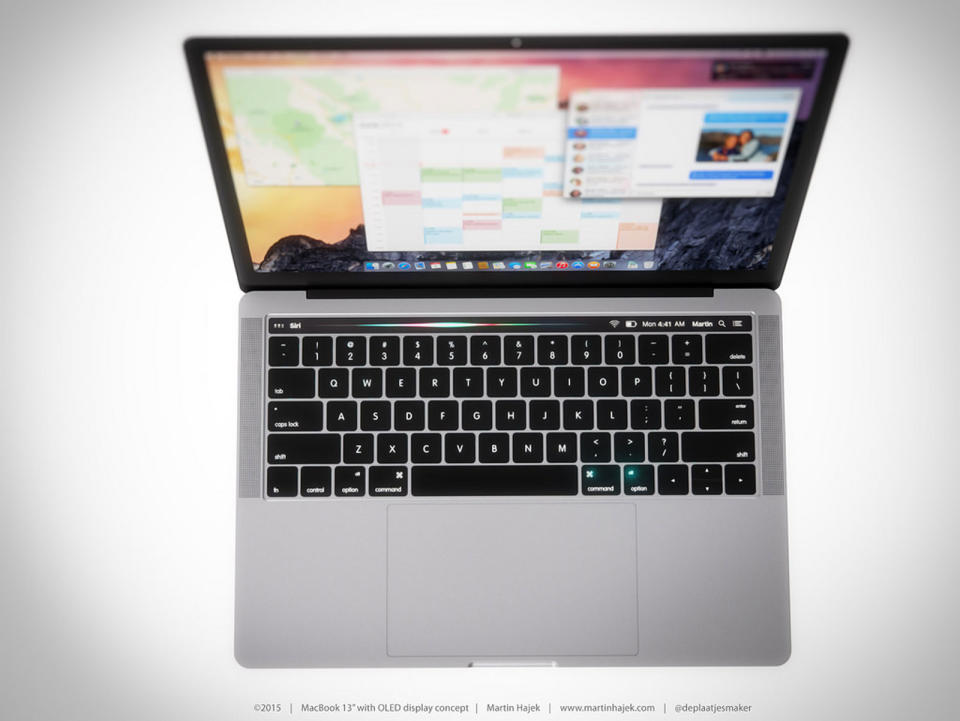 Martin Hajek's concept for a MacBook Pro with OLED strip