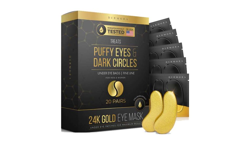 A box of Dermora 24K Gold Eye Mask