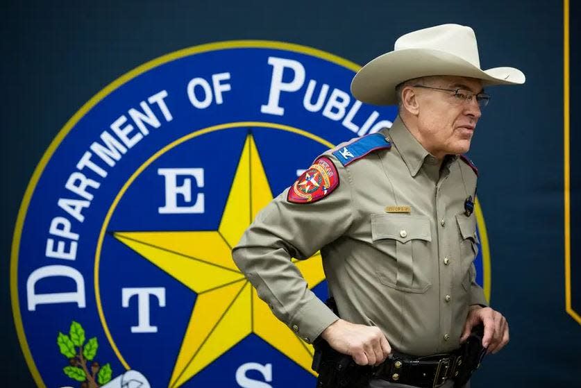 Texas Department of Public Safety Director Steven McCraw speaks at a border security briefing Jan. 27 at Texas DPS regional headquarters in Weslaco.