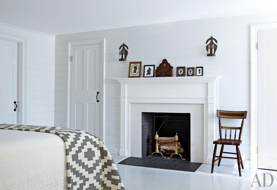 Antique mantels—like this one in an old Nantucket home—can be found on resale sites like Craigslist and Apt Deco.