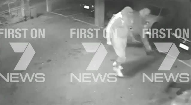 CCTV captures the al-Ahmadzai's alleged attempted murder of a man outside a Sydney sex club in 2013 Picture: 7 News.