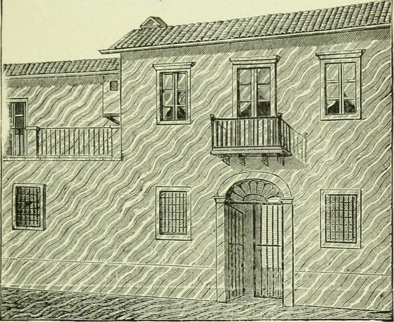 <strong>A 1912 illustration showing shadow bands appearing on a building’s walls.</strong> - Illustration: George F. Chambers