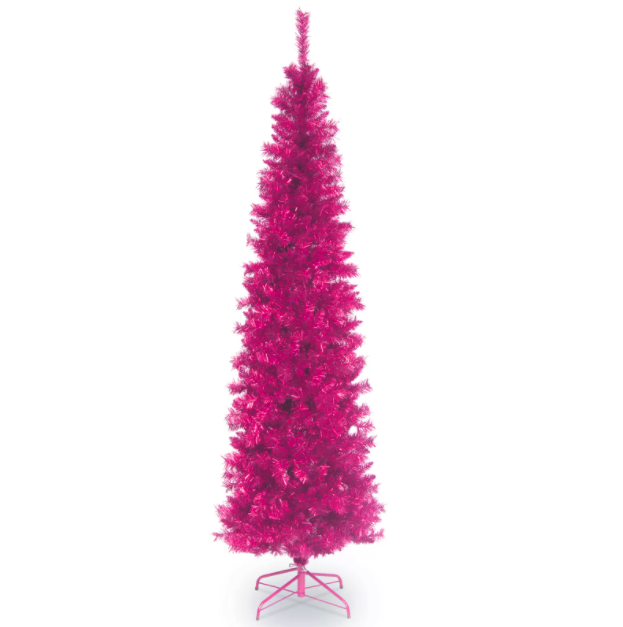 2) Tinsel Trees Pink Fir Artificial Christmas Tree