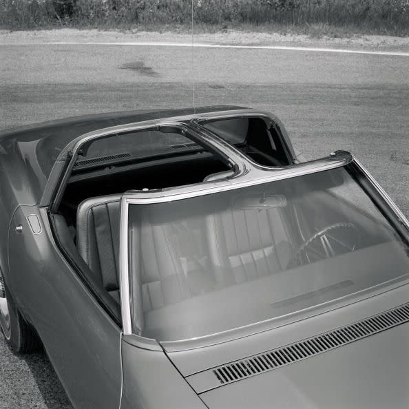 <p>Invented by General Motors, these removable roof panels were standard on every Corvette coupe from 1968 to 1982. They were copied by Ford and Chrysler, popularized by <em>Smokey and the Bandit</em>, beloved by guys named Tony cruising the Jersey Shore in the 1980s, and ultimately died with the fourth-generation Camaro and Firebird in 2002.</p>