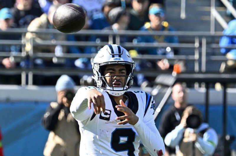 Quarterback Bryce Young and the Carolina Panthers will host a game in Munich, Germany, in 2024. File Photo by Joe Marino/UPI