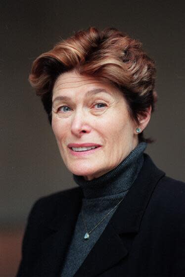 Ruth Seymour, KCRW manager, at the National convention of Public Radio in Seattle, Wash., in 2001.