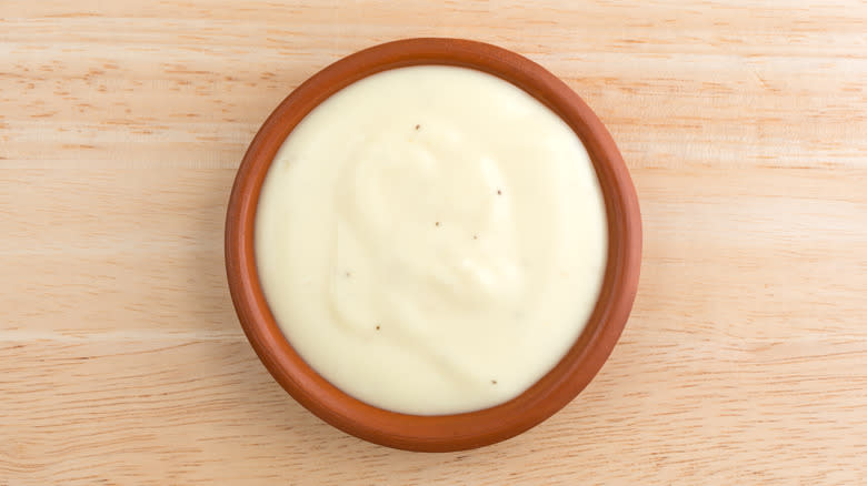 Ramekin of blue cheese dressing