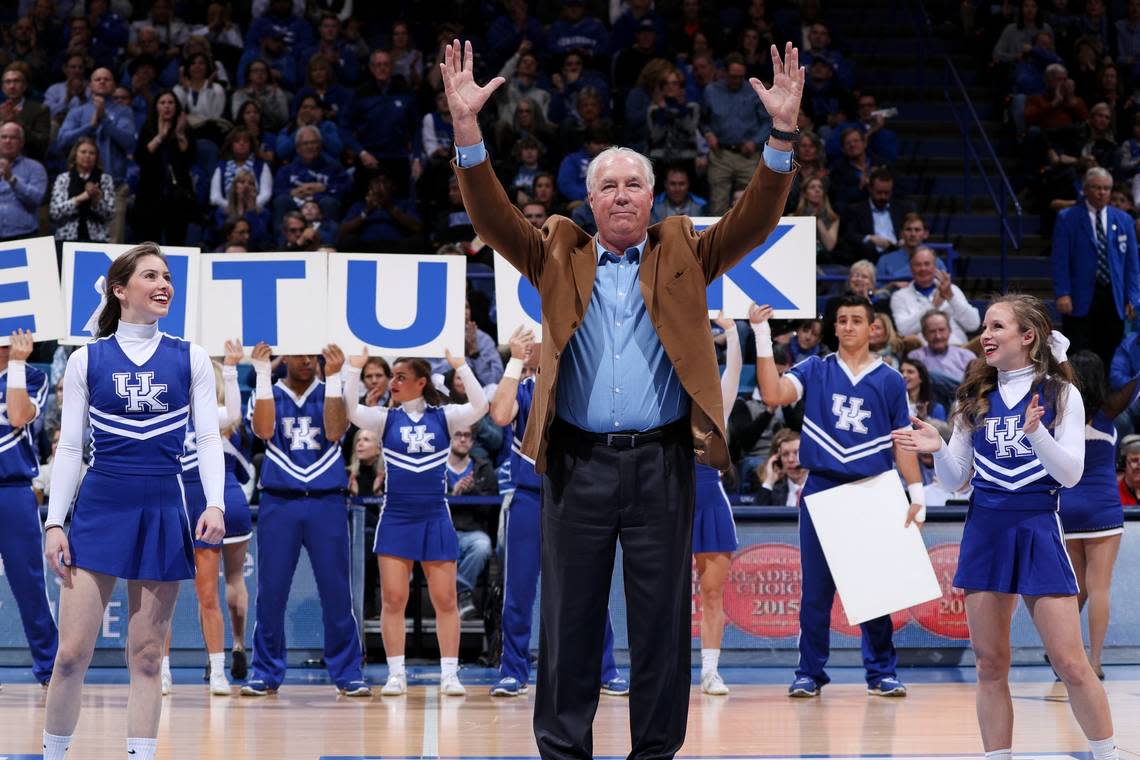 Mike Pratt was the ceremonial “Y” for Kentucky’s game against Georgia on Dec. 31, 2017, at Rupp Arena.