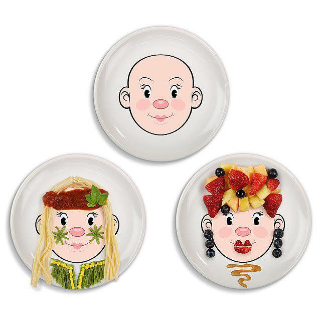 Ms. Food Face Plate