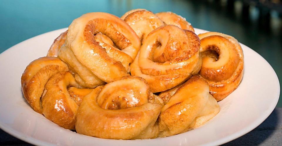 Aunt Catfish's on the River serves up tasty cinnamon buns during brunch.