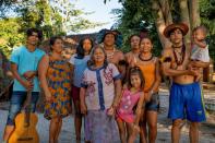 Members of Brazil's indigenous Guarani people pictured in unknown location