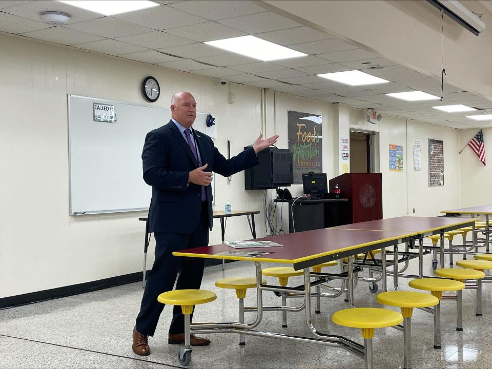 Brevard Public Schools Superintendent Mark Rendell kicked off the first of his town hall meetings at Madison Middle School in Titusville Tuesday evening.