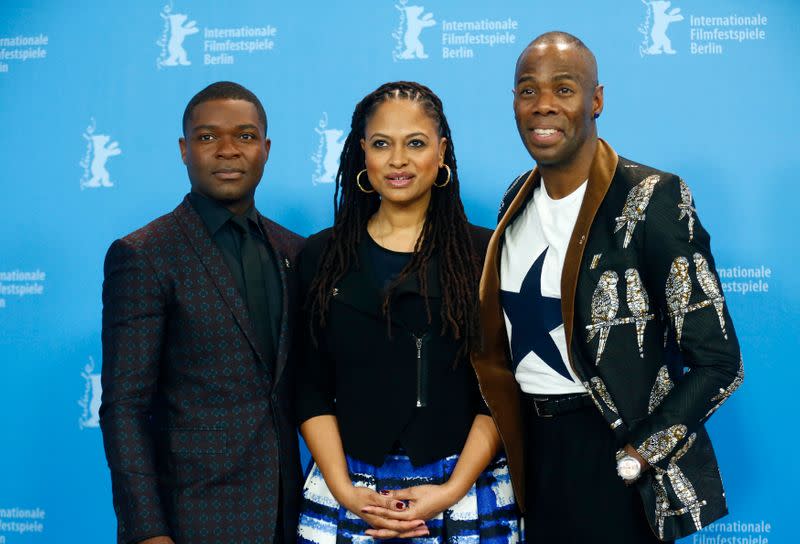 Actors Oyelowo Domingo and director DuVernay pose during photocall at 65th Berlinale International Film Festival in Berlin